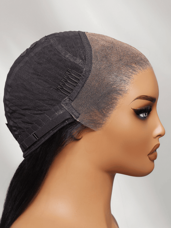 Klaiyi Wet&Wavy 2 in 1 Straight to Water Wave Dream Curls Wig 13x4 Put On And Go with Invisi Drawstring Human Hair