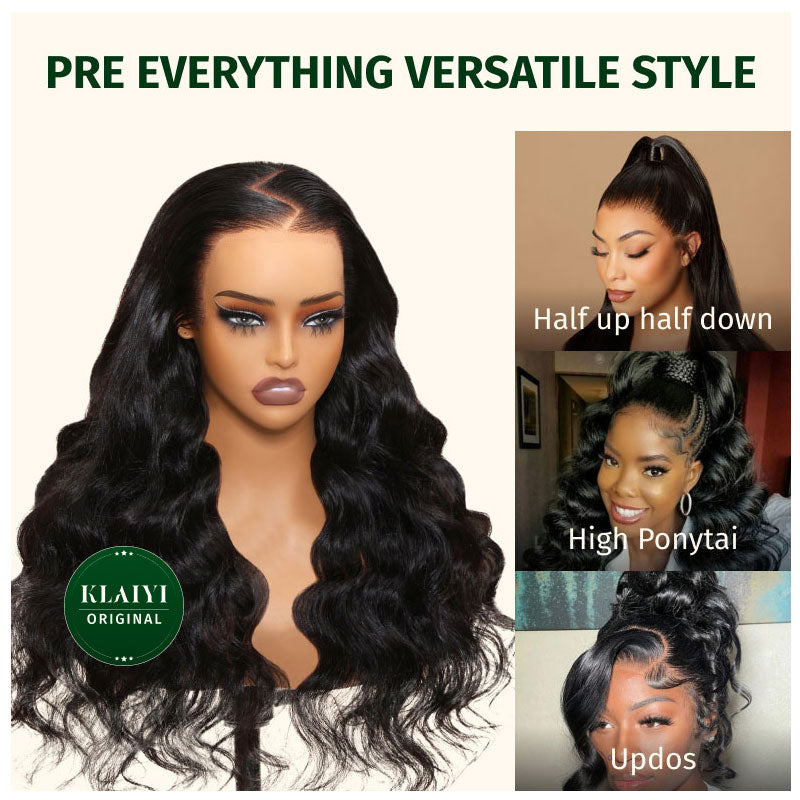 $100 OFF| Code: SAVE100 Klaiyi 13x4 Pre-Cut Lace Front Super Secure 3D Body Wave Pre-Everything Wig