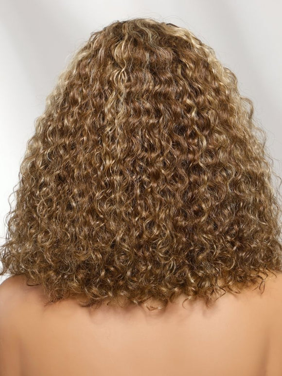 Perruque Klaiyi Ombre Brown Balayage Highlight Body Wave 7x5 Bye Bye Knots, précolorée, sans colle, en cheveux humains et dentelle. 