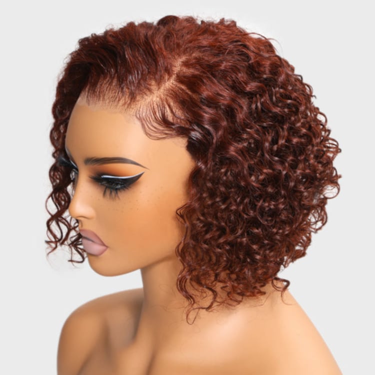 wavy bob wig side angle