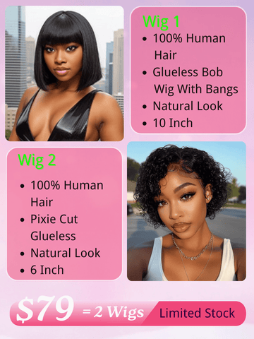 $79 Get 2 Wigs | Klaiyi BOGO Free Friday Special Offer Limited Time Flash Sale
