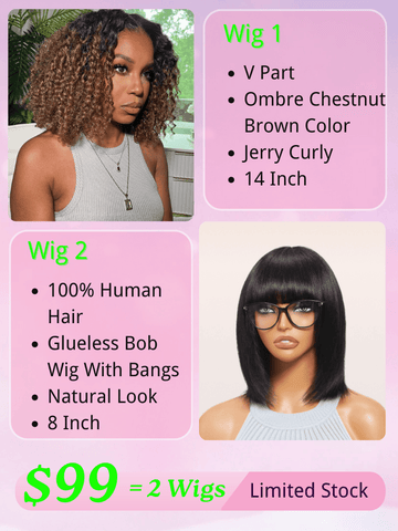 $99 Get 2 Wigs | Klaiyi BOGO Free Friday Special Offer Limited Stock Flash Sale