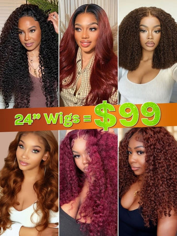 $99=24" Wig | Klaiyi Friday Bonus 24Hrs Shiping Out Limited Stock Flash Sale
