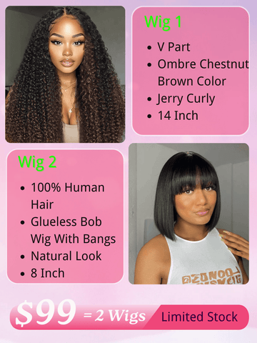 $99 Get 2 Wigs | Klaiyi BOGO Free Friday Special Offer Limited Stock Flash Sale
