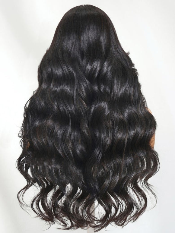 Klaiyi 13x4 Pre Everything Loose Body Wave Glueless Frontal Wig With Elastic Drawstring Human Hair Wig Flash Sale