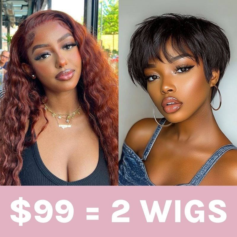 $89 Get 2 Wigs | Klaiyi BOGO Free Easter Sale Big Saving Buy 1 Get 2 Wigs Super Flash Sale