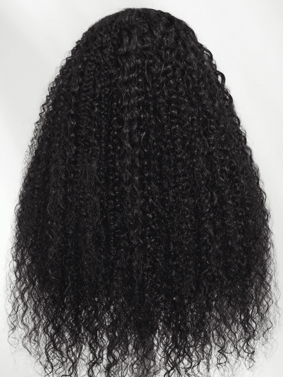 Klaiyi 7x5 No Slip Mixed Curls Wig Three-Curl Blended Texture Multi-Textured Put On and Go Glueless Wig