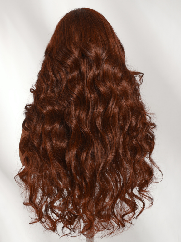 Perruque frontale en dentelle Klaiyi 13x4 Pre-Everything Crimp Deep Curl, volume élevé, ondulations profondes et souples, cordon de serrage invisible 