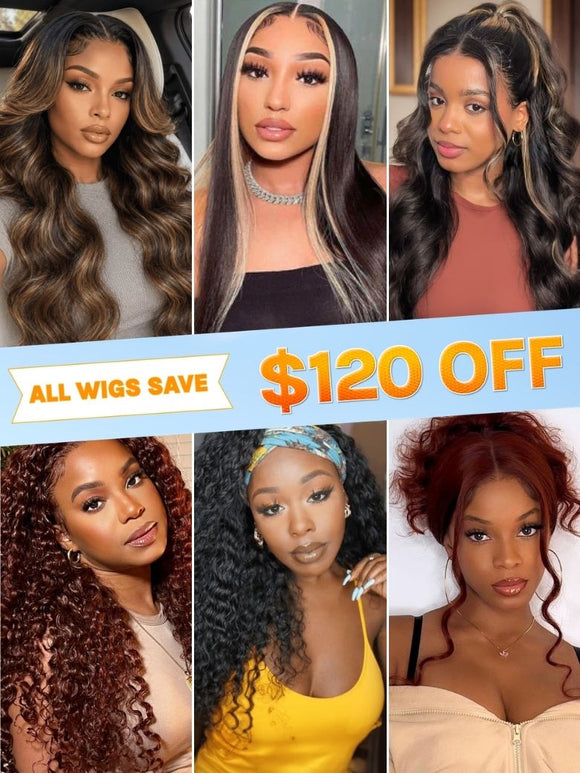 Saving $120 OFF | Midweek Savings 100% Glueless Human Hair Wigs Limited Stock Flash Sale