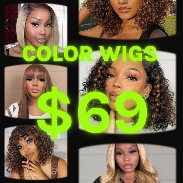 60% OFF Big Savings | Low to $69 Different Summer Color Styles Wigs Mega Flash Sale