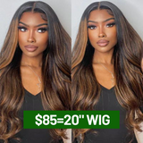 1-3 B-Days Delivery | Klaiyi 180% Density T Part Lace Wig Body Wave Dark Root Brown Balayage Highlight Wig Flash Sale