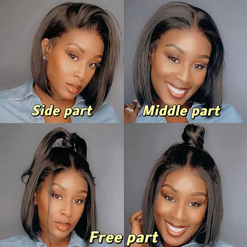 Buy 1 Get 1 Free,Code:BOGO |Klaiyi Yaki Straight Put On and Go Glueless Bob Wig 7x5 Pre-Cut Bye Bye Knots Wig 4.0