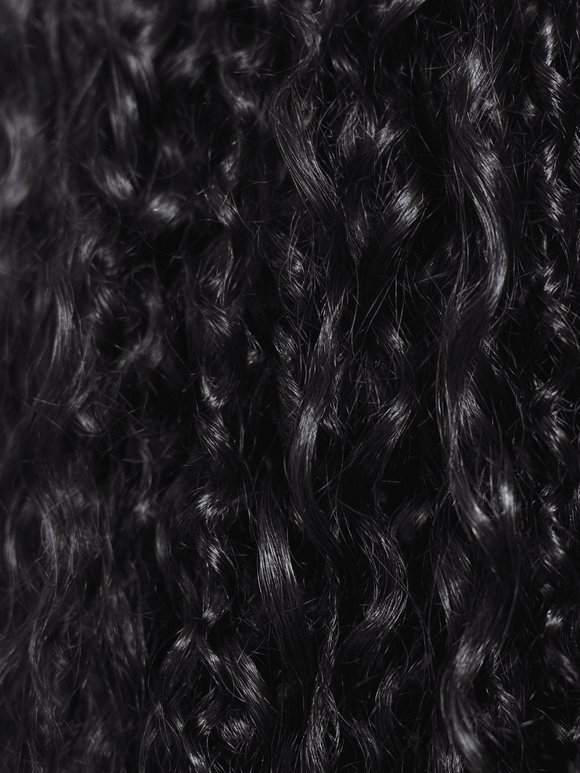 Klaiyi 7x5 No Slip Mixed Curls Wig Three-Curl Blended Texture Multi-Textured Put On and Go Glueless Wig