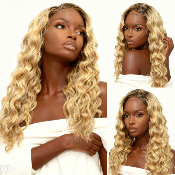 Klaiyi Platinum Blonde Highlight 6x4.75 Pre-cut Lace Glueless Put On and Go Bob Wig Human Hair Wig Grey Blonde Highlights Flash Sale