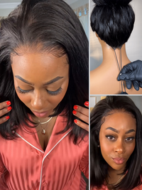 Buy 1 Get 1 Free,Code:BOGO |Yaki Straight Put On and Go Glueless Bob Wig 7x5 Pre-Cut Bye Bye Knots Wig 4.0