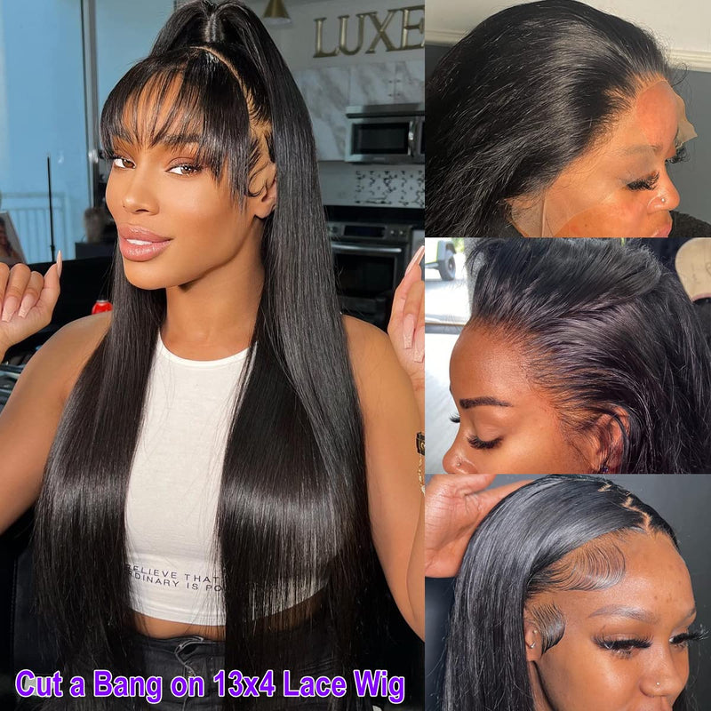 $100 OFF | Code: SAVE100  Klaiyi 13x4 Silky Straight Lace Front Wig Human Hair