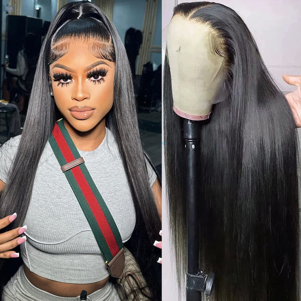 $100 OFF | Code: SAVE100  Klaiyi 13x4 Silky Straight Lace Front Wig Human Hair