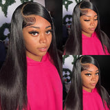 $100 OFF | Code: SAVE100  Klaiyi 13x4 Silky Straight Lace Front Wig Human Hair