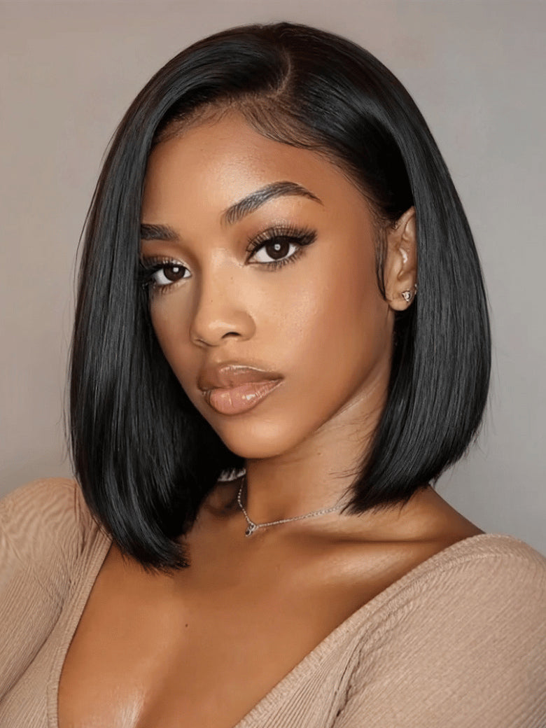 Buy 1 Get 1 Free,Code:BOGO | Klaiyi Put On and Go Glueless Bob Wig 13x4 Pre Everything/ 7×5 Bye Bye Knots Pre-Cut Lace Wig Beginner Friendly Flash Sale
