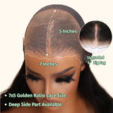 Klaiyi Pre-Cut Lace Wig Put On and Go 13x4 Lace Front Wig Jerry Curly Human Hair Wig