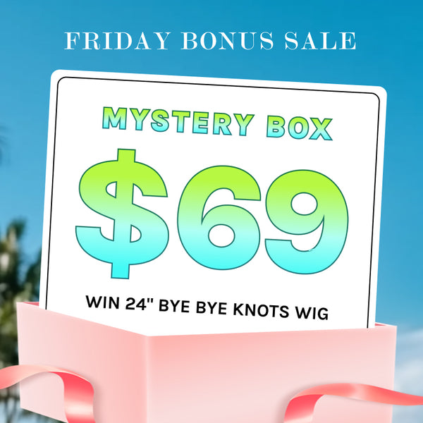 Klaiyi Mystery Box Only $69  Win 24" Bye Bye Knots Wig Valued $229 Flash Sale