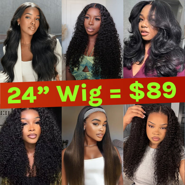 Different 6 Styles Included | 24"=$89 VIP Member Sale Included 7x5 Bye Bye Knots/Invisi Drawstring/Long Length Limited Stock Flash Sale