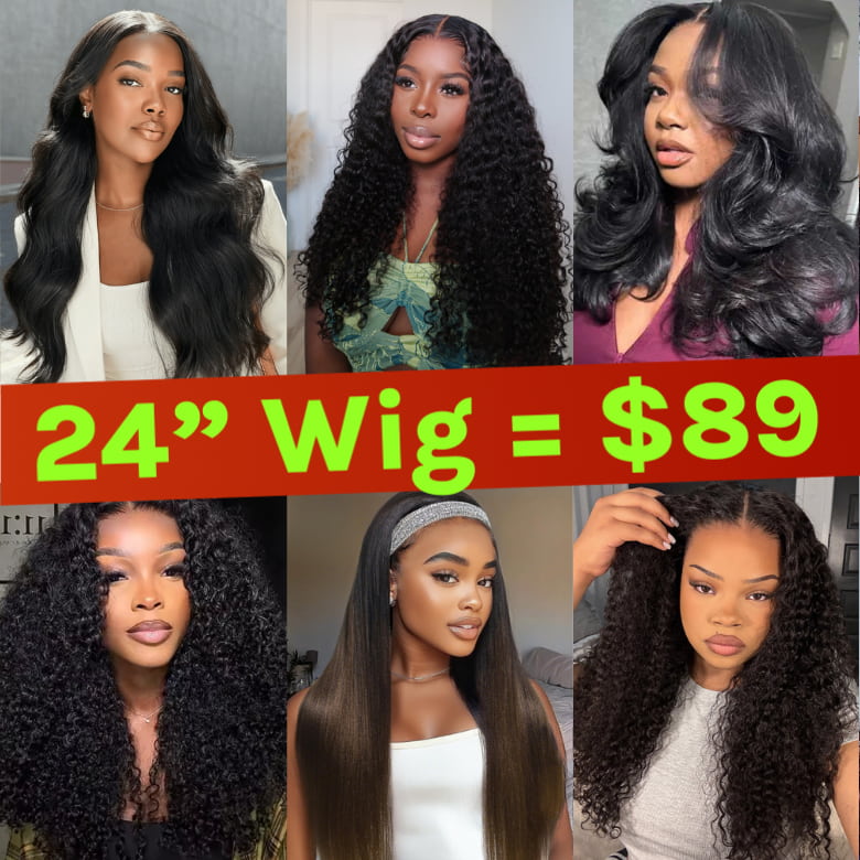Different 6 Styles Included | 24"=$89 VIP Member Sale Included 7x5 Bye Bye Knots/Invisi Drawstring/Long Length Limited Stock Flash Sale