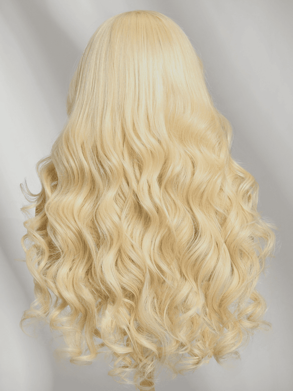 Klaiyi Transparent Full Lace Wigs 613 Blonde Body Wave Glueless Lace Wigs Human Hair 180% Density