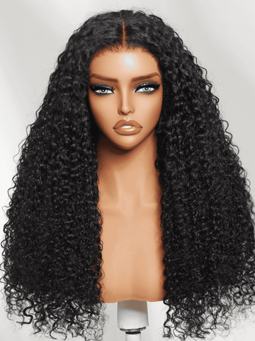 Klaiyi  7x5 Lace Bye Bye Knots Jerry Curl Wig with Lived-In Coils Put On And Go Glueless Human Hair Wig