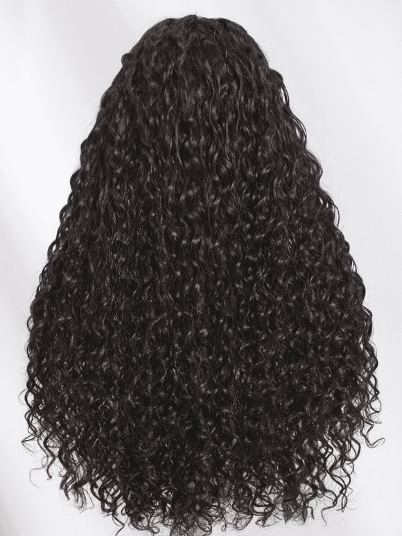 Klaiyi 13x6 Water Wave Lace Frontal Wig with Deeper Natural Parting & Real Ear-to-Ear Invisi Drawstring