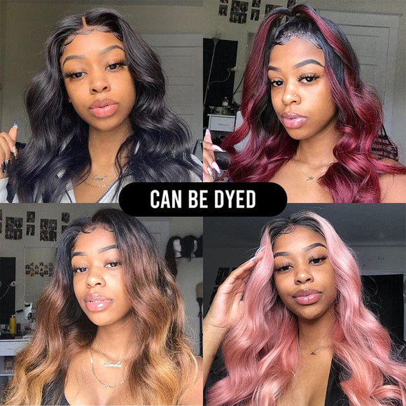 Klaiyi Hair 360 Body Wave Transparent Lace Frontal Wig Full Lace Wigs 180% Density Human Hair Wigs Flash Sale