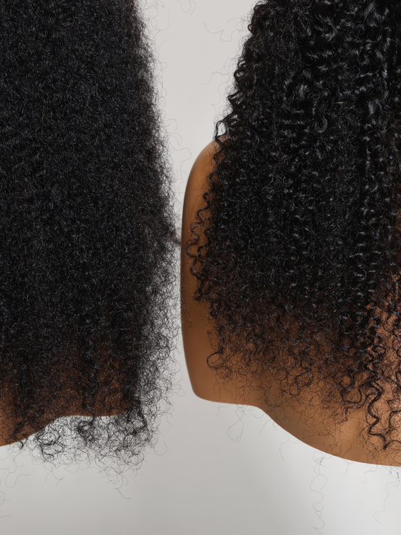 Klaiyi 7x5 Bye Bye Knots Lace Natural Blown-Out Afro-Coil Kinky Curly Put On And Go Glueless Human Hair Wig