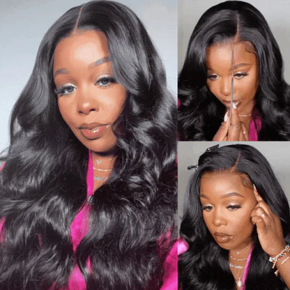 Klaiyi 7x5 Bye Bye Knots /13x4 Drawstring Body Wave Glueless Human Hair Wig Flash Sale