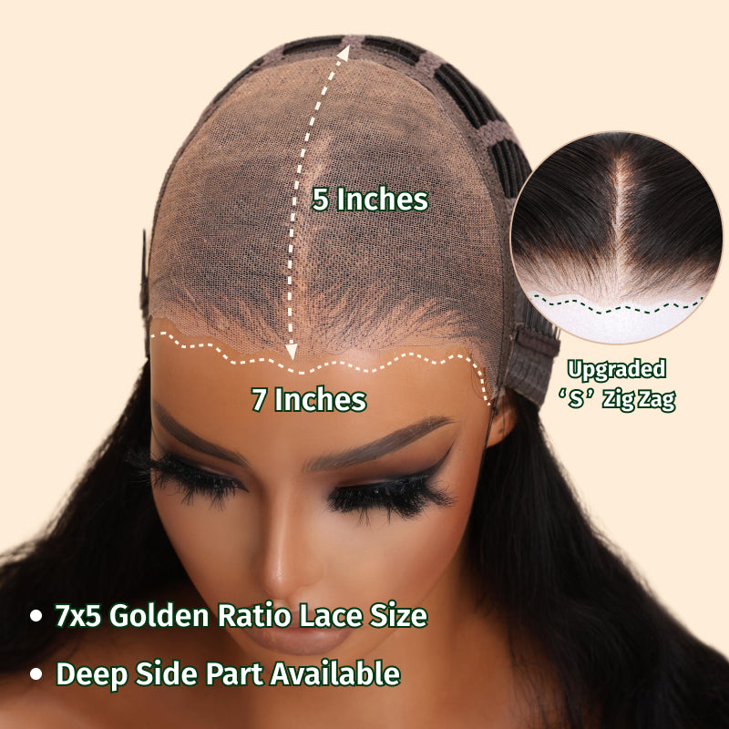 $100 OFF | Code: SAVE100 Klaiyi Water Wave 6x4.75 Lace Closure Wear Go Glueless Wig Short Bob Virgin Human Hair