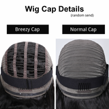 Klaiyi Pre-Cut Lace Wig Wear & Go Kinky Curly Lace Wig with Breathable Cap Easy to Install