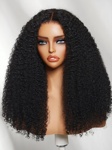 Klaiyi 7x5 Bye Bye Knots Lace Natural Blown-Out Afro-Coil Kinky Curly Put On And Go Glueless Human Hair Wig