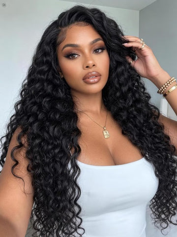 Klaiyi 7x5 Lace No Slip Glueless Wig Natural Defined Spiral Curls Human Hair Wigs