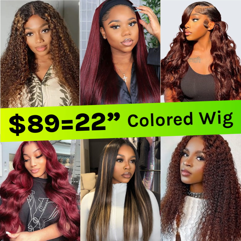 $89=22" Colored Wig | Klaiyi Halloween Special Offer Mega Sale Limited Stock Flash Sale