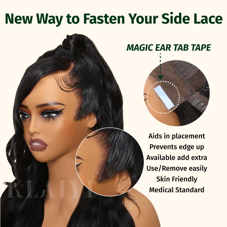Klaiyi Body Wave Human Hair Wigs 13x4 Transparent Lace Front Wigs Pre everything Wig