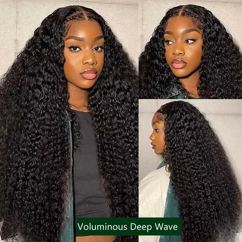 deep wave lace front wig