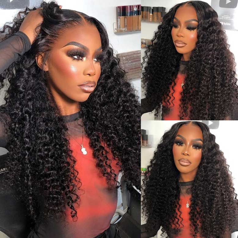 kinky curly lace front wig