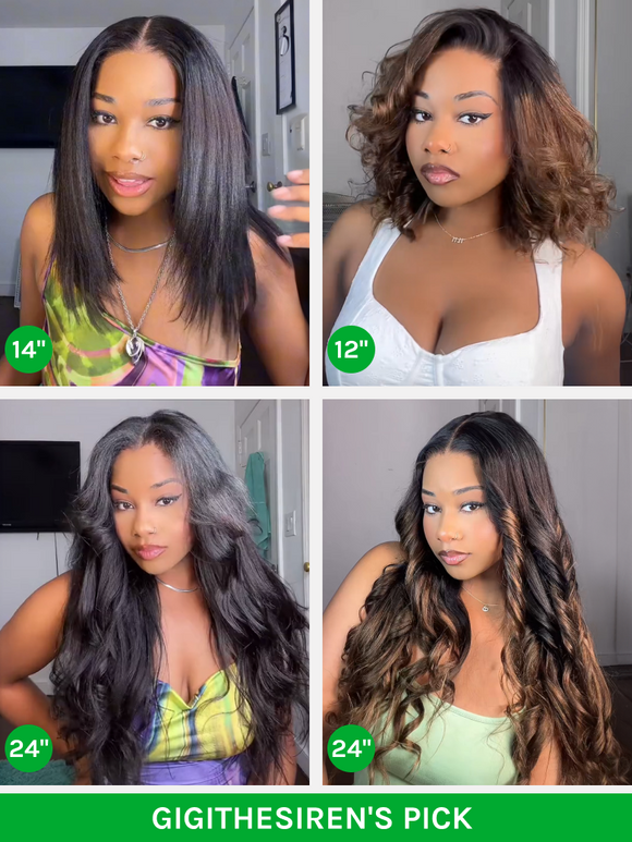 Buy 1 Get 1 Free,Code:BOGO | Klaiyi Bob Ombre Chestnut Brown Short Bob Wig 7x5 Bye-Bye Knots And 13x4 Lace Frontal Wig Flash Sale