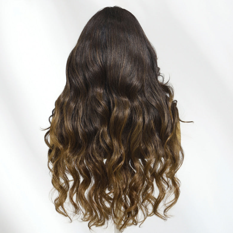 Klaiyi 13x4 Pre-everything Lace Frontal Soft Body Wave Face-Framing Layers Wig with Invisi-Drawstring