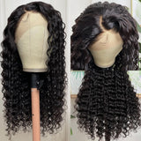 Buy 1 Get 1 Free,Code:BOGO |Klaiyi 180% Density 13x4 Lace Frontal Wig New Deep Wave Wig