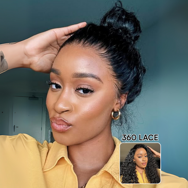 Klaiyi 360 Lace Water Wave Wig Pre-Everything  With Invisi Drawstring