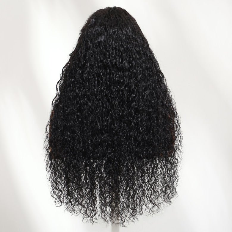 Klaiyi Water Wave 7x5 Bye Bye Knots Glueless Wig with Loc Braided Pre-Everything Lace Frontal Wig with Invisi Drawstring