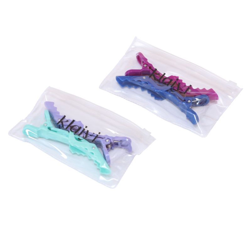 Klaiyi Free Gifts Elastic Headban And Alligator Clip Salon Perm Hair Dye Plastic Hairpin Wig Clip Haircut Partition Styling Clip Supplies