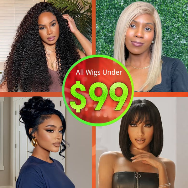 All Wigs Under $99 | Klaiyi Friday Special Offer Glueless Lace Wigs Under $99 Flash Sale