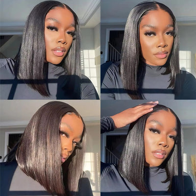 Klaiyi Put On and Go Glueless Bob Wig 13x4 Pre Everything/ 7×5 Bye Bye Knots Pre-Cut Lace Wig Beginner Friendly Flash Sale