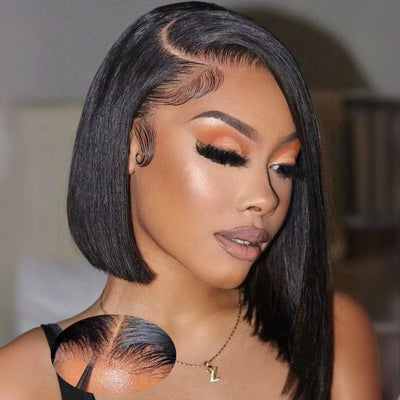 Klaiyi Put On and Go Glueless Bob Wig 13x4 Pre Everything/ 7×5 Bye Bye Knots Pre-Cut Lace Wig Beginner Friendly Flash Sale